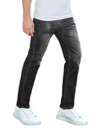 Midjemodell Straight Jeans - Tvättade Casual Denim