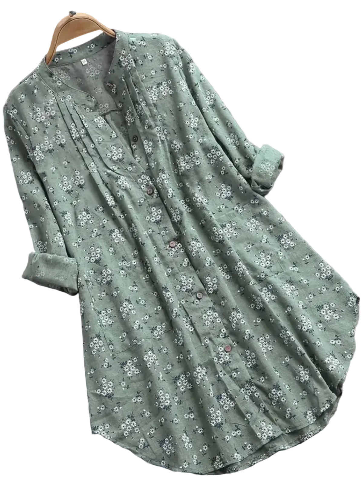 Blommig Bomullsskjorta för Dam | Avslappnad Passform med Krage och Knäppning Framtill | Vardagsbruk | Olsson
