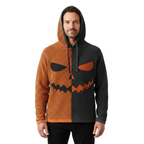 Herr Halloween Hoodie i Bomull | Långärmad Tröja med Ansiktsgrafik | Dragskohuva & Ribbade Avslut för Fritidsbruk | Olsson
