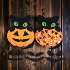 Halloween Kattpysselset i Papper | Filzkatt med 50+ Dekorativa Ornament | DIY Hängdekoration för Halloweenpyssel | Olsson