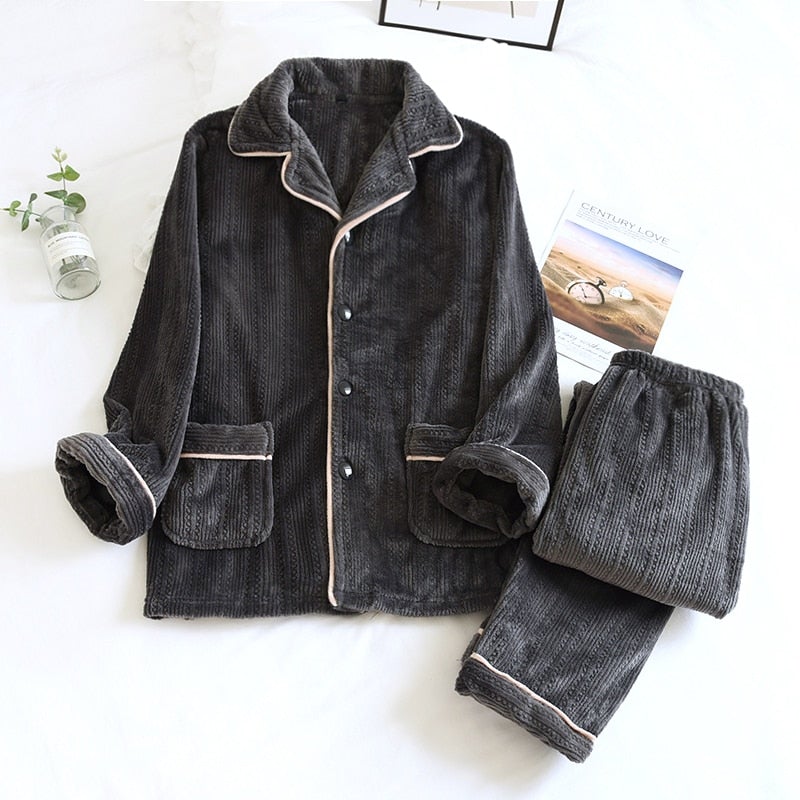 Pyjamaset För Kvinnor | Varma & Mjuka Nattkläder Med Knäppning – Perfekt För Vintern