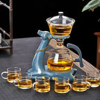 Glas Kaffeochté Set – Blå Hjortform Klassisk 200 ml Dryckesservis
