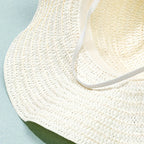 Stråhatt i Raffia – Solhatt Med Blommig Kant Och Band
