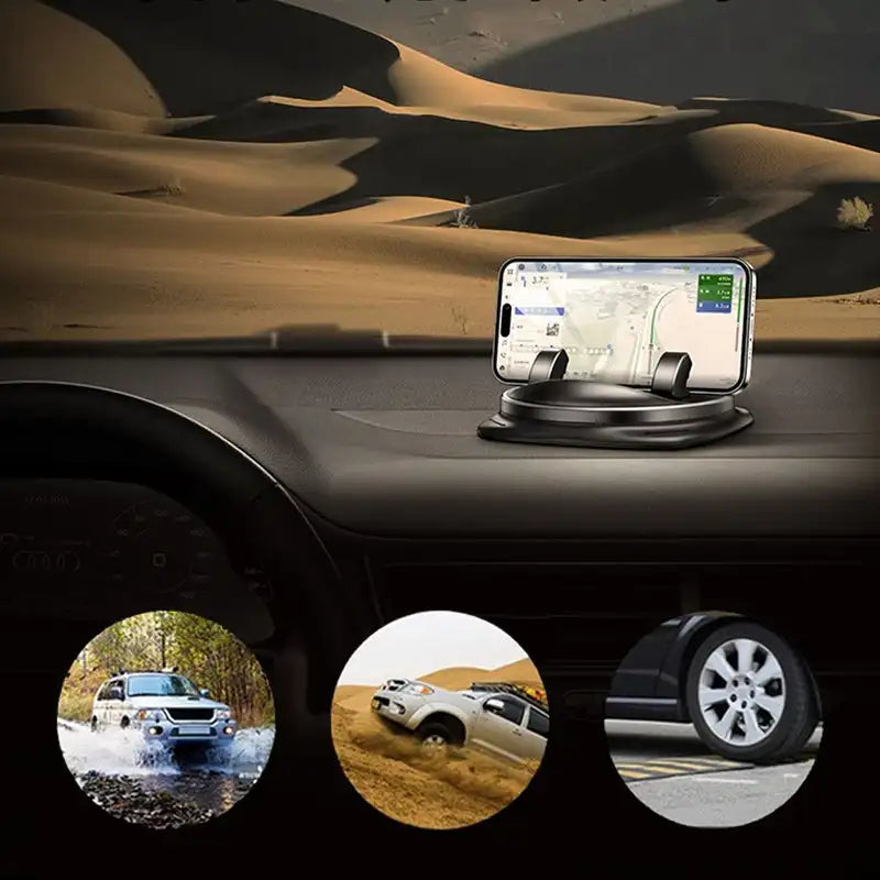360° RotateX | Svängbar Telefonhållare För Bil – Svart, Justerbar & Praktisk