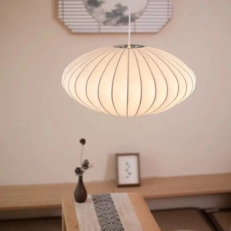 Tsukiyo Silke Pendel Lamp | Japandi Stil l Fanér