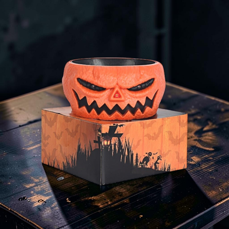 Elektrisk Godisskål i Plast | Batteridriven Halloweenkonstruktion | För Godisförvaring, Dekoration och Skämt | Olsson