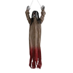 Hängande Spökdekoration i Tyg | Spökornament med Långt Hår och Upphängningsdesign | Halloween Inomhus & Utomhus | Olsson