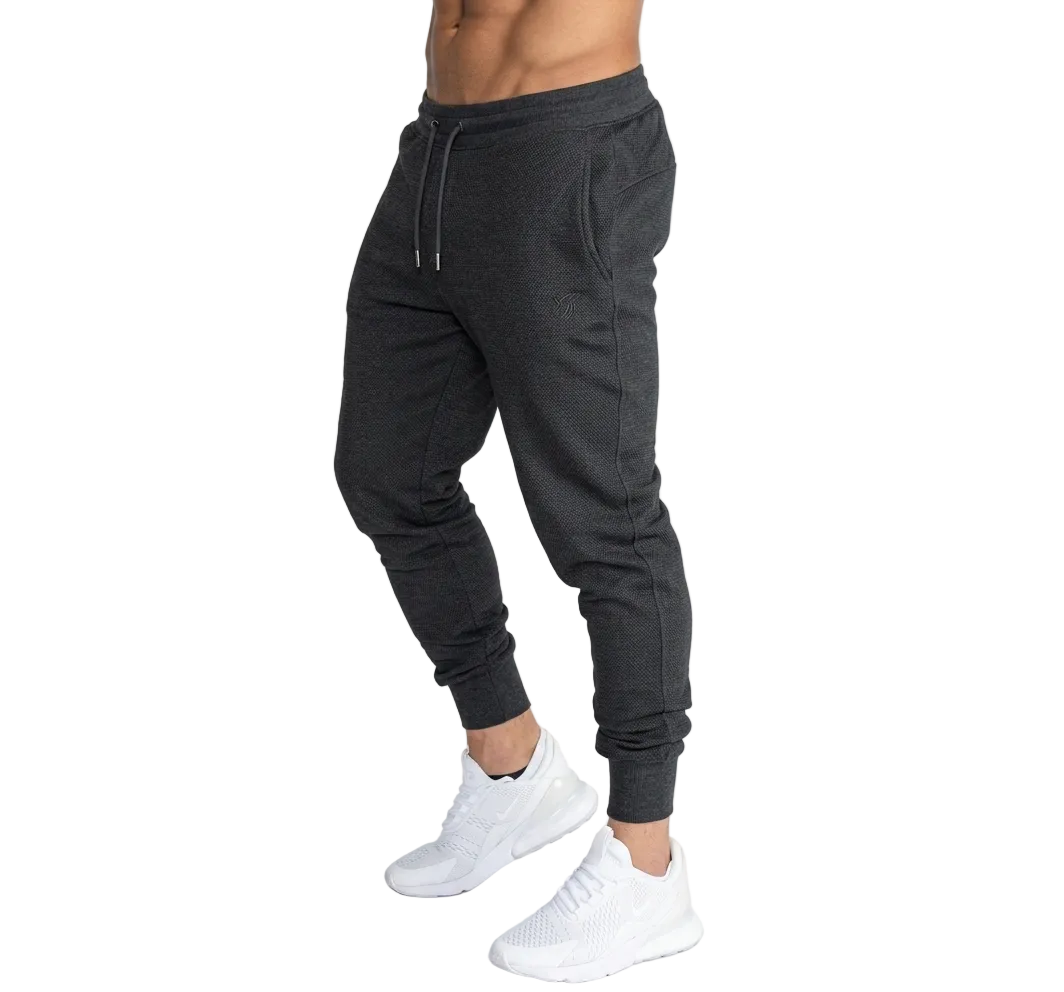 Bomulls Jogger Byxa Jogger Passform – Elastisk Midja Lätta Casual Byxor