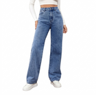 Vida Jeans Denim - Midjemodell Hellånga Avslappnad Byxor