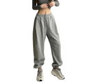 Sweatpants i Bomull - Ankellånga med Lös Passform och Elastisk Midja - Enfärgade Byxor för Vinter och Vardag - Olsson
