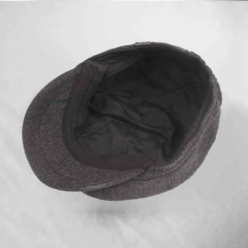 Rutig Newsboy Keps – Klassisk Unisex Mössa 56–58 cm