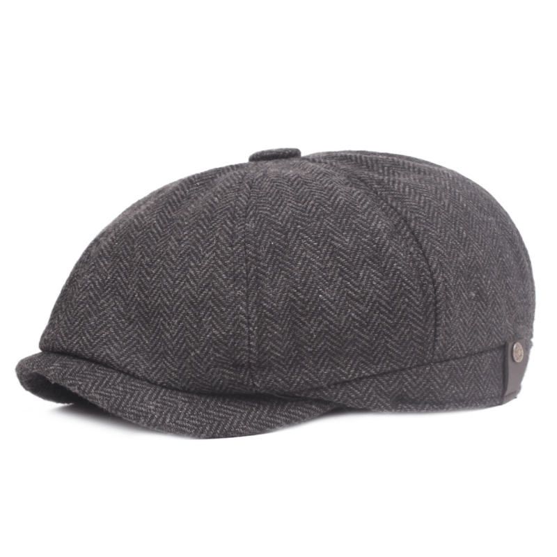 Rutig Newsboy Keps – Klassisk Unisex Mössa 56–58 cm