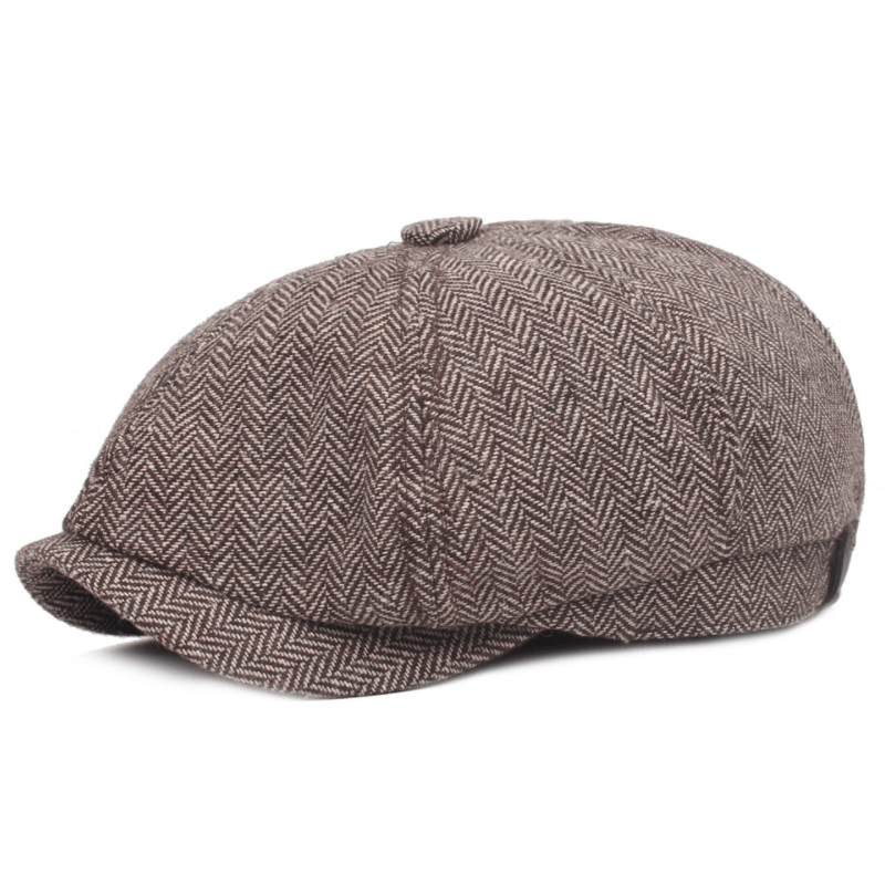 Rutig Newsboy Keps – Klassisk Unisex Mössa 56–58 cm