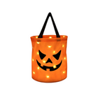 Halloween Pumpakorg i PVC | Hopfällbar Trick-or-Treat Korg med LED-Belysning | Godiskorg för Halloweenaktiviteter | Olsson