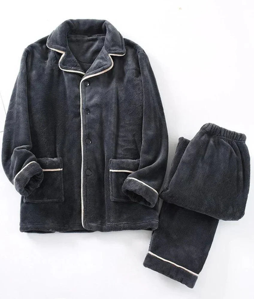 Pyjamaset För Kvinnor | Varma & Mjuka Nattkläder Med Knäppning – Perfekt För Vintern