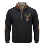 Herrpullover med Halvdragkedja | Fodrad Krage & Långa Ärmar | Regular Passform för Vardag, Arbete & Lagerlooks | Olsson