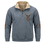 Herrpullover med Halvdragkedja | Fodrad Krage & Långa Ärmar | Regular Passform för Vardag, Arbete & Lagerlooks | Olsson